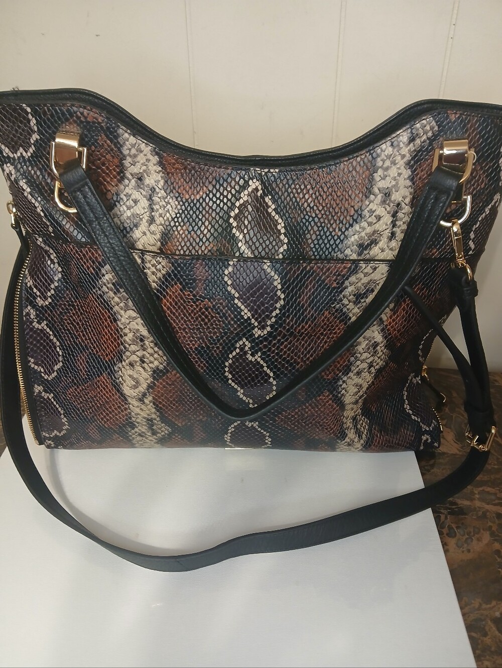 Vince CAMUTO Python-Print Tote Bag